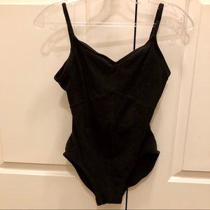 Natalie Black Cotton Large Adult Leotard